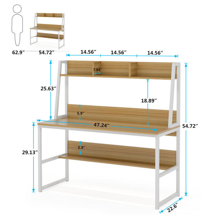 Everly Quinn Regina Desk with Hutch & Reviews Wayfair